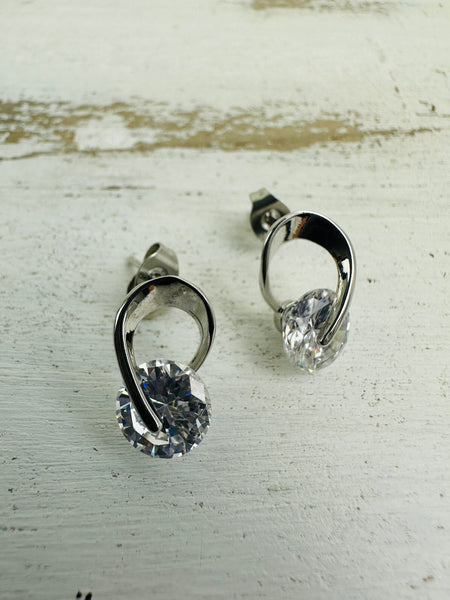close-up of earrings