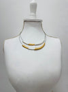 Two tone gold and silver necklace
