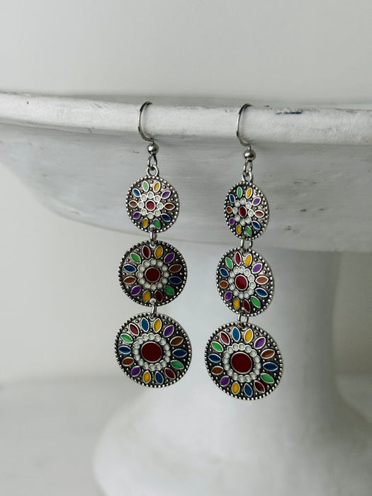 front view of earrings