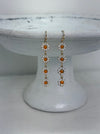 close-up of daisy floral earrings 
