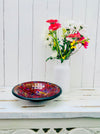 side view of mosaic bowl on table