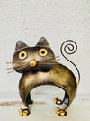 front view of metal cat