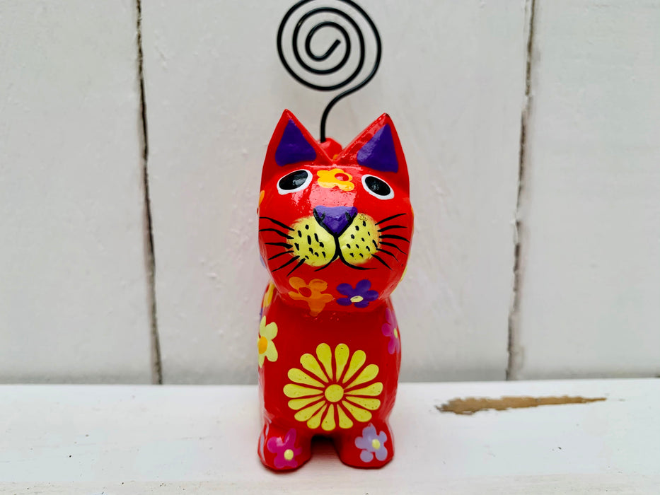 Sitting Flower Kitty - RED
