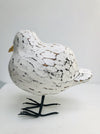 side view of wooden fat seagull