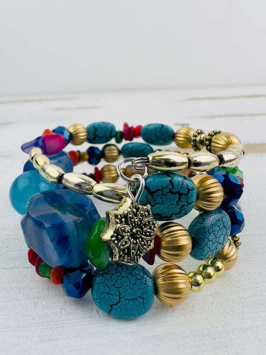 Flavia Bracelet - Turquoise ~ ALL JEWELLERY 3 FOR 2