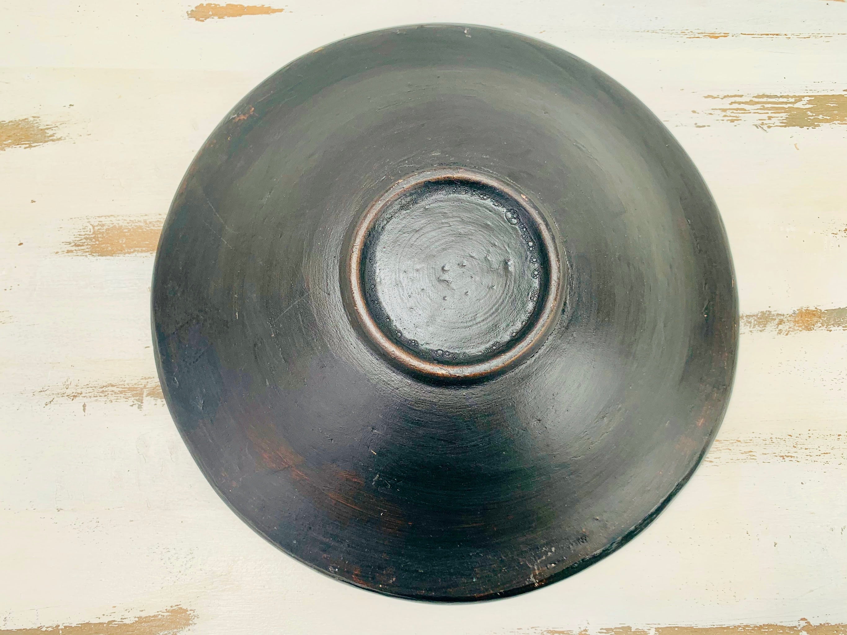 aerial base view of mosaic bowl terracotta base
