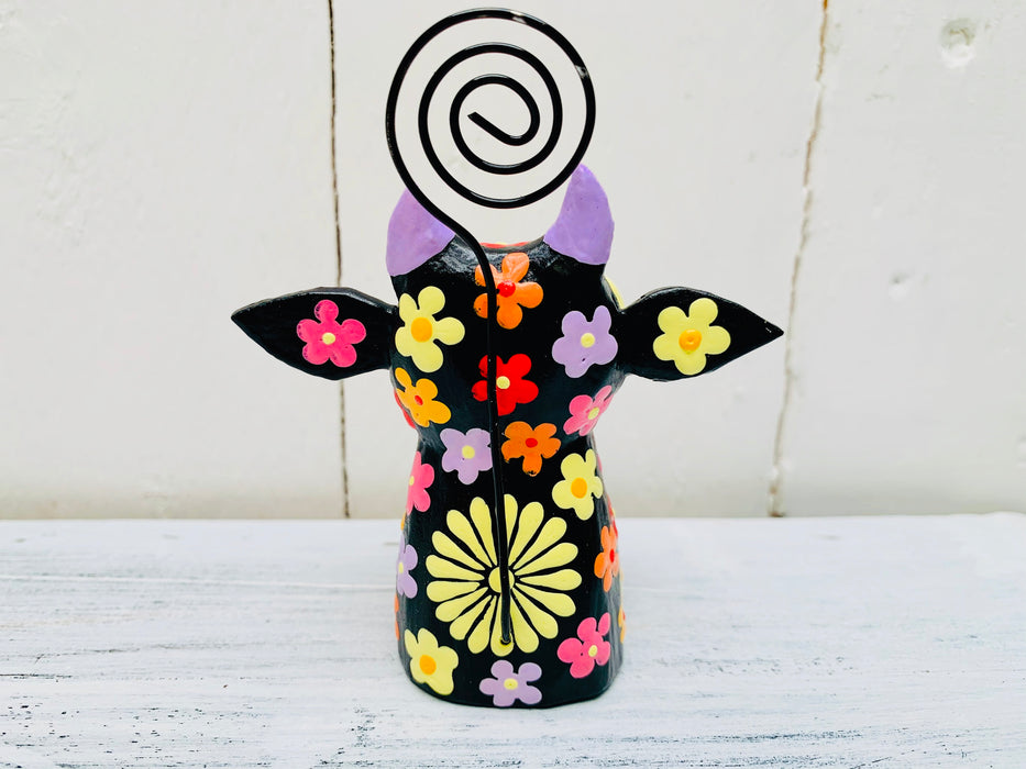 Flower Cow - BLACK