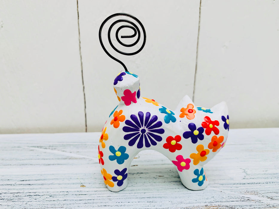 back view of floral cat