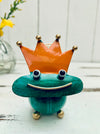 front view of metal frog prince