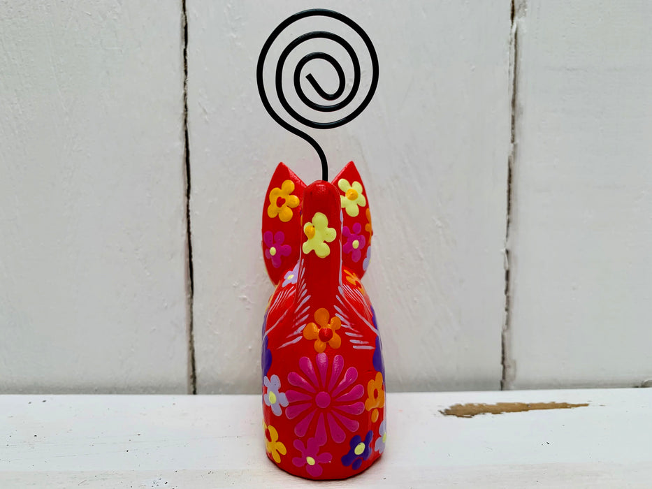 Sitting Flower Kitty - RED