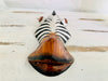 close up end of zebra mask 
