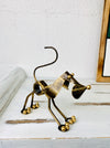 front view of metal dog dexter