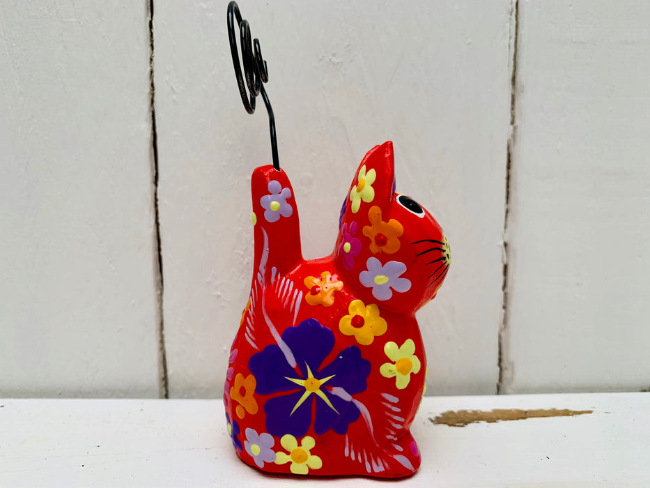 Sitting Flower Kitty - RED