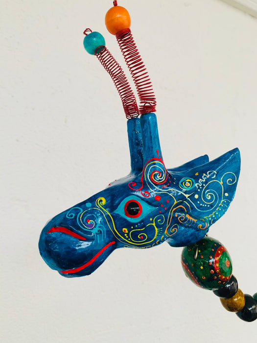 Verrückte Giraffe - Mittelblau