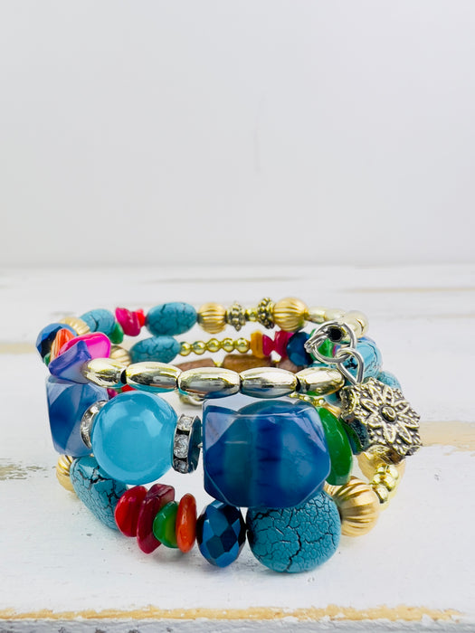 Flavia Bracelet - Turquoise ~ ALL JEWELLERY 3 FOR 2