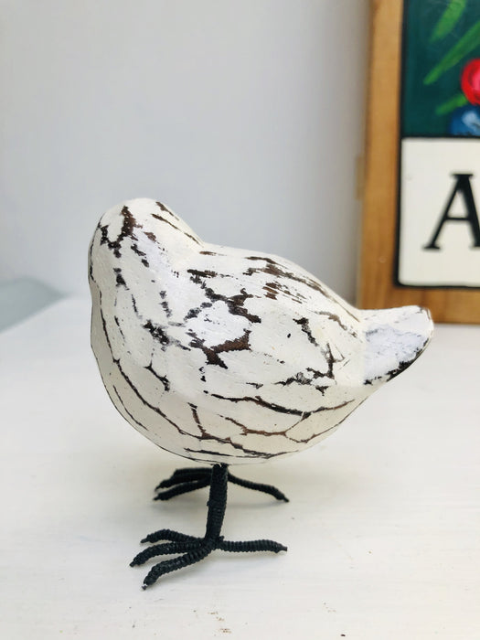 side view of wooden baby seagull