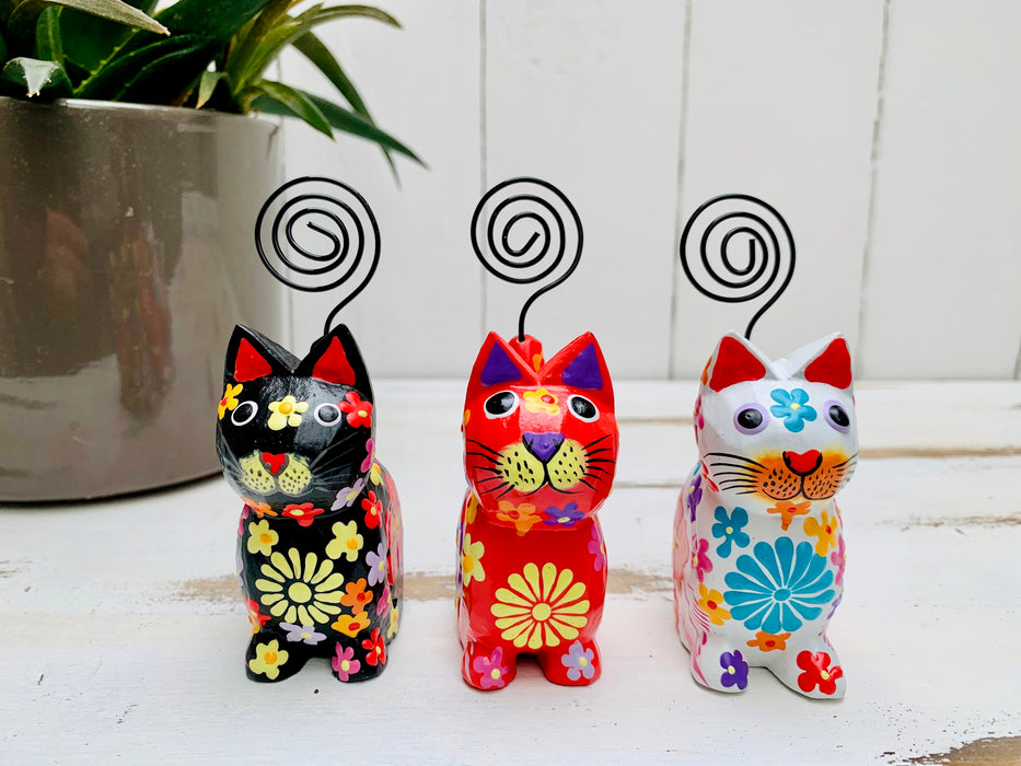 Sitting Flower Kitty - RED