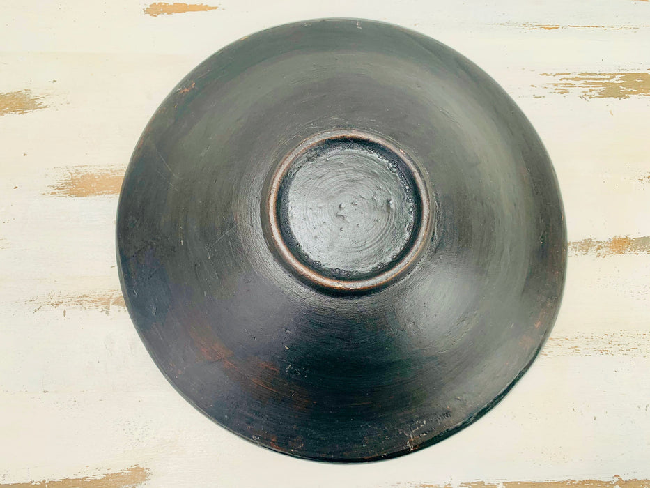 aerial base view of mosaic bowl terracotta made
