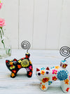 front view of floral kitties