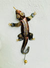 front view of copper gecko hook