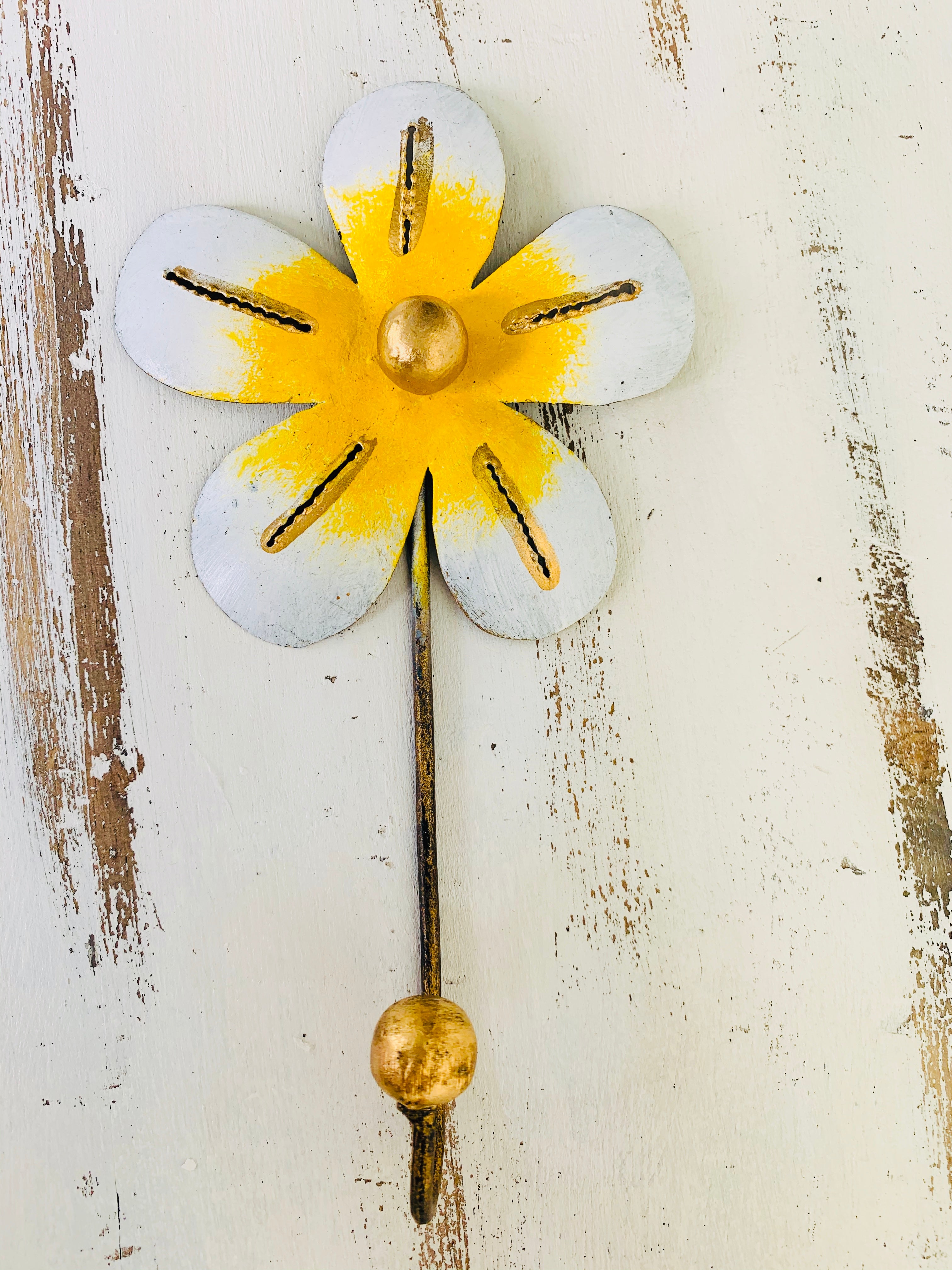 aerial view of daisy hook on white background