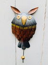 front view of metal owl hook