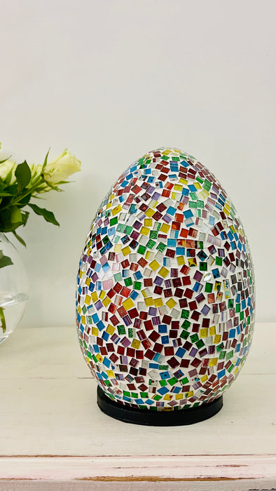 Mosaic Egg Lamp - Rainbow