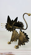 back view of metal fluffy kitty