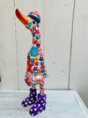 side front view of flower wooden duck 