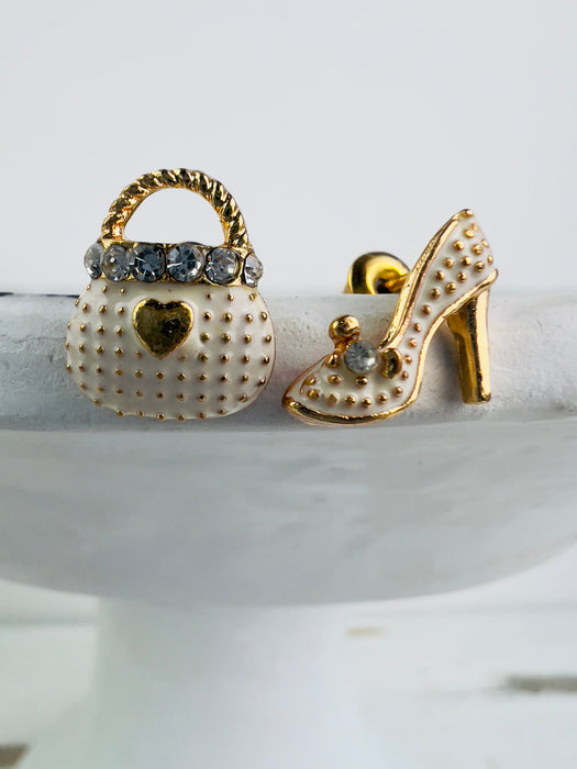 close up of earrings