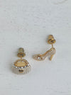 top view of earrings