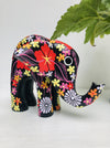 front view of wooden flower elephant