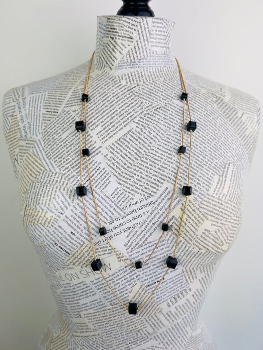 Sunnira Necklace - Black ~ ALL JEWELLERY 3 FOR 2