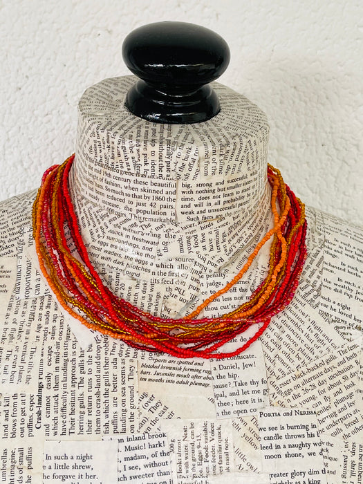 Florence Necklace - Red Mix ~ ALL JEWELLERY 3 FOR 2