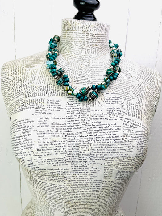 Solana Necklace - Green ~ ALL JEWELLERY 3 FOR 2