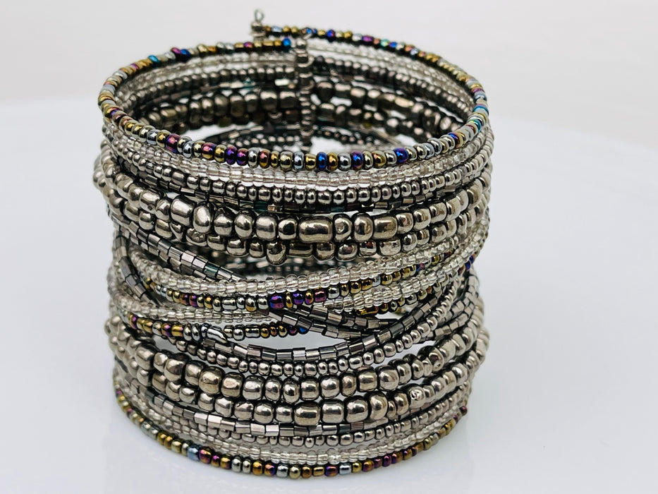 Luz Manschette - Metallic Silber &amp; Transparent