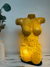 mosaic bust lamp light on 