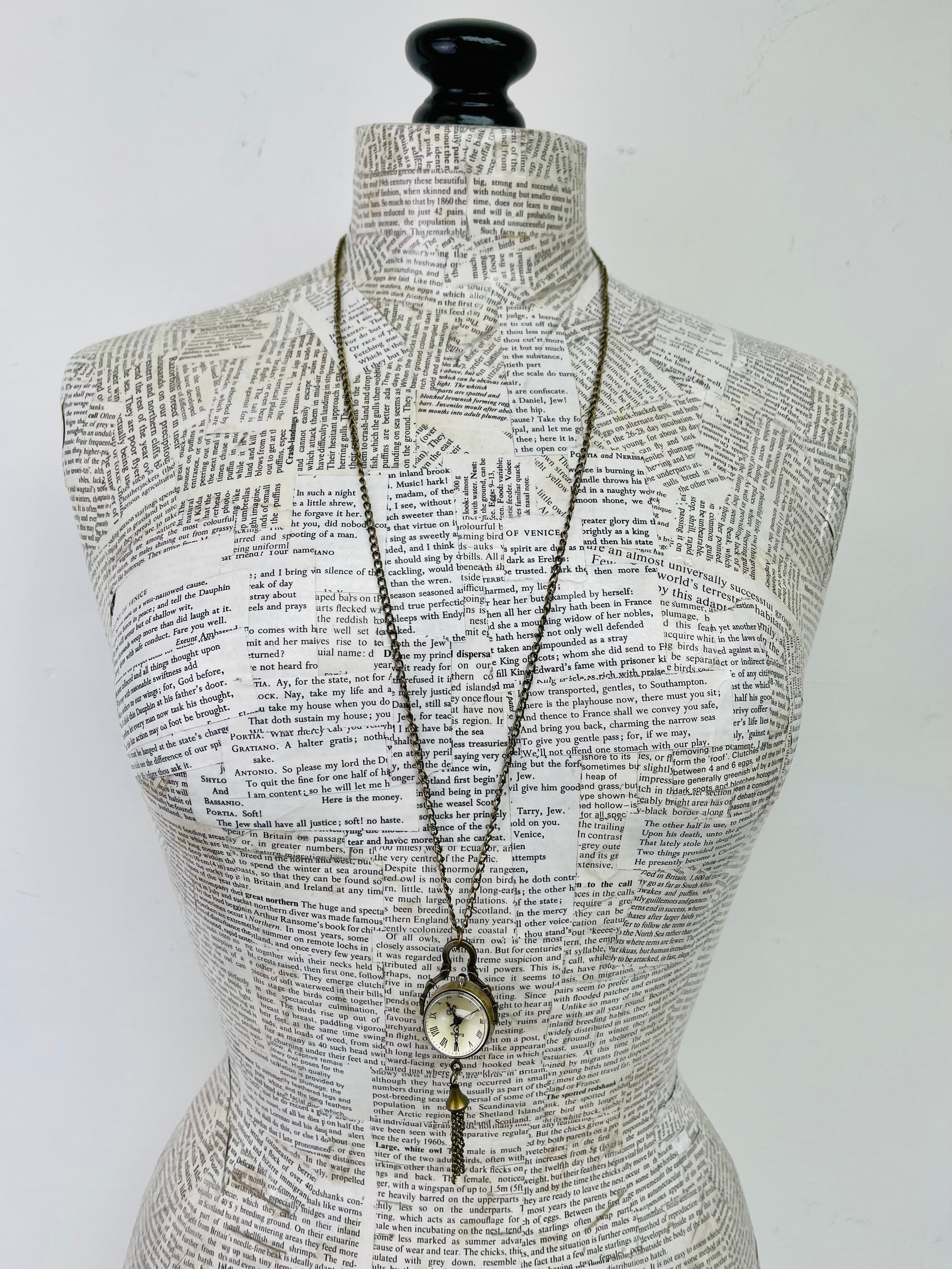 front view of watch necklace