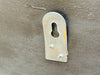 close up of hook used for square mirrors