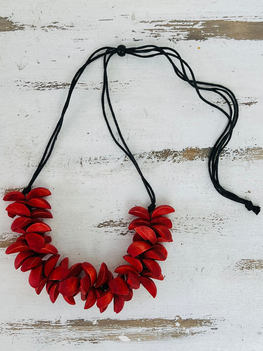 Tagua Necklace - Red