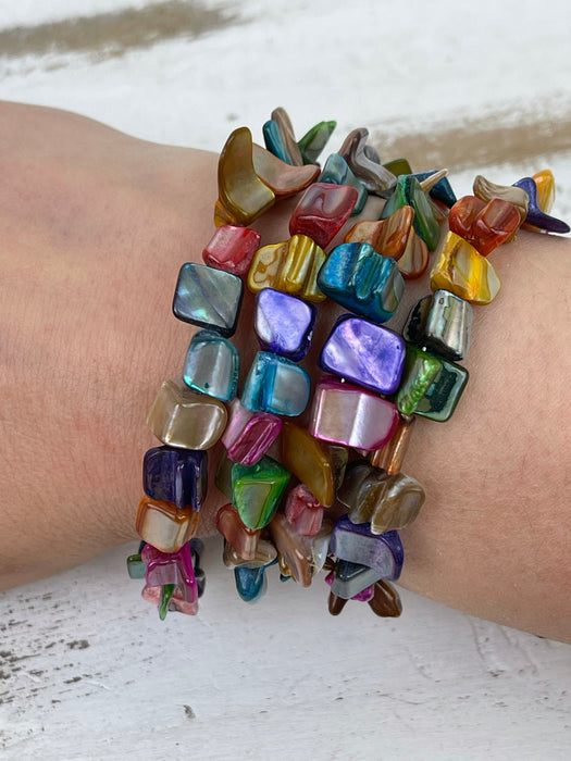 Abalone Bracelet -Multi ~ ALL JEWELLERY 3 FOR 2