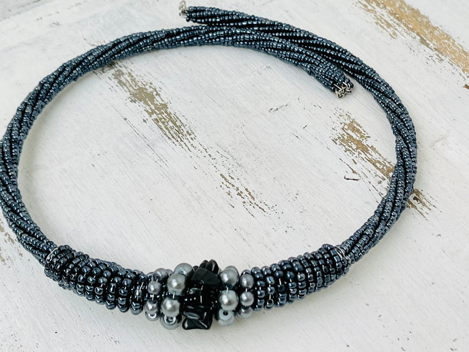 Zara Choker - Gunmetal~ ALL JEWELLERY 3 FOR 2