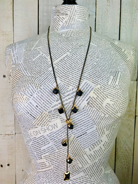 Medora Necklace - Black ~ ALL JEWELLERY 3 FOR 2