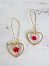 aerial view of earrings