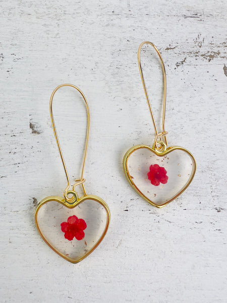 aerial view of earrings