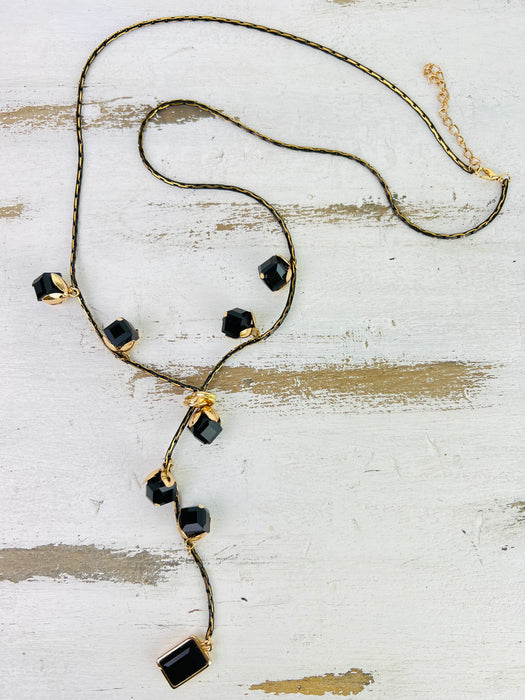 Medora Necklace - Black ~ ALL JEWELLERY 3 FOR 2