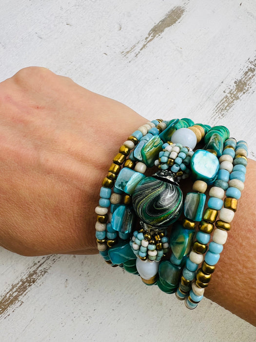 Candy Cuff - Turquoise ~ ALL JEWELLERY 3 FOR 2
