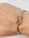 metal bracelet on hand