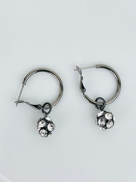 aerial view of earrings