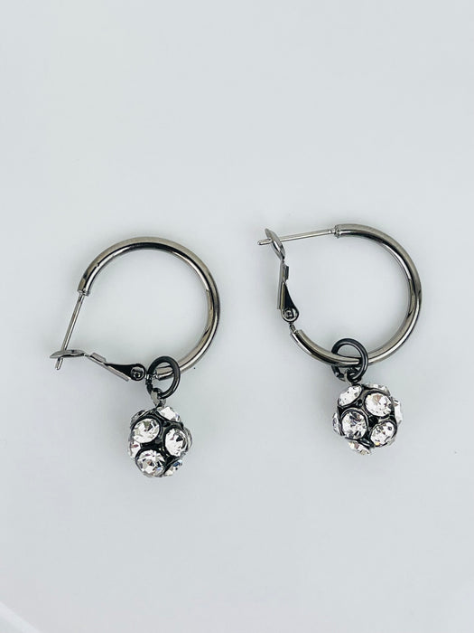aerial view of earrings